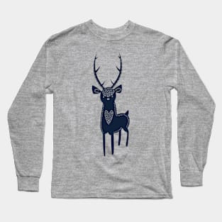 Tribal Woodland Deer Long Sleeve T-Shirt